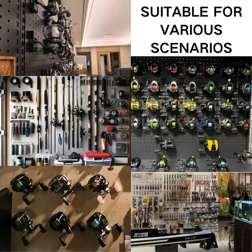 Secure and neat storage rack for fishing reels