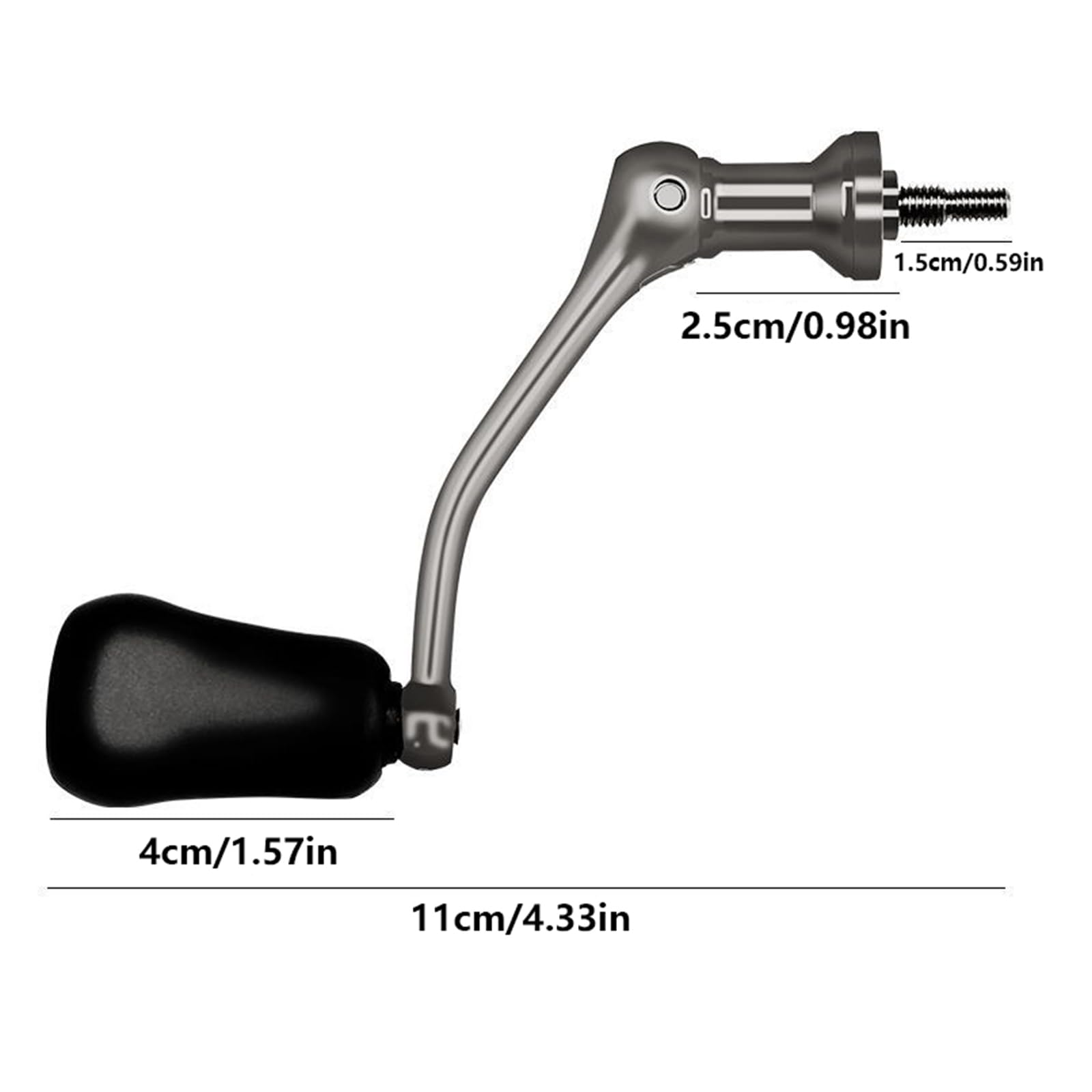 Single rockers arm configuration on baitcasting reel handle