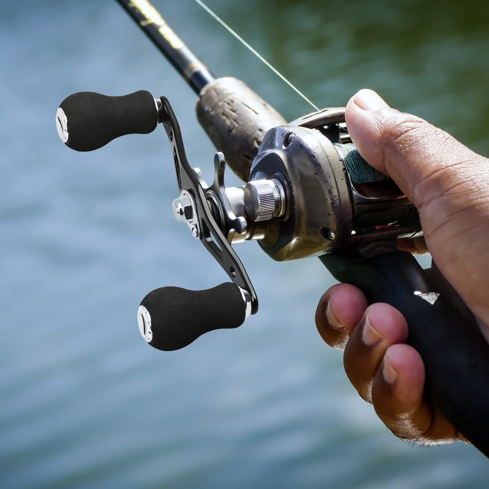 Two knobs included for the fishing reel handle
