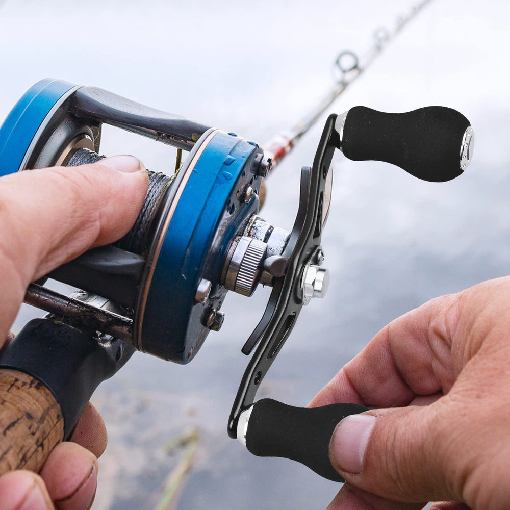Left side and right side installation hardware for the reel handle