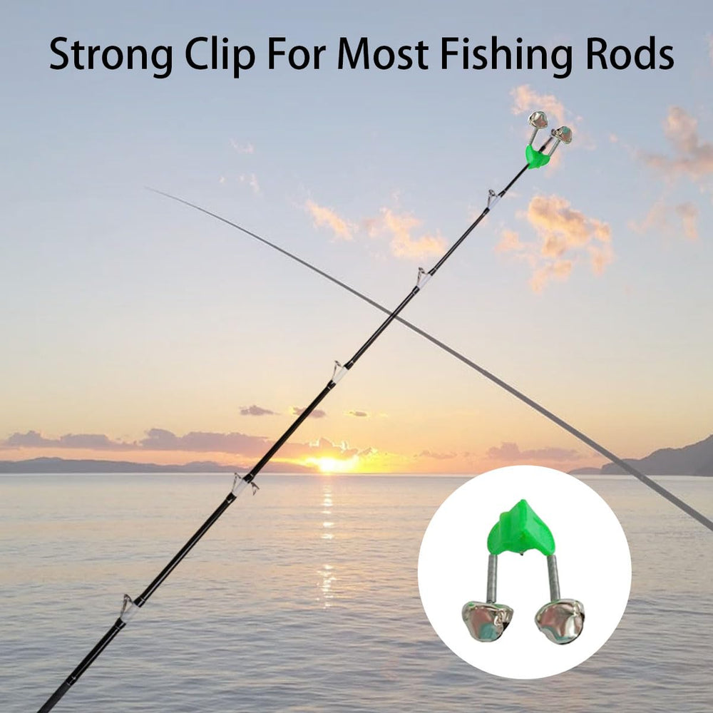 Bell diameter 1.6 cm on fishing bell attached to rod