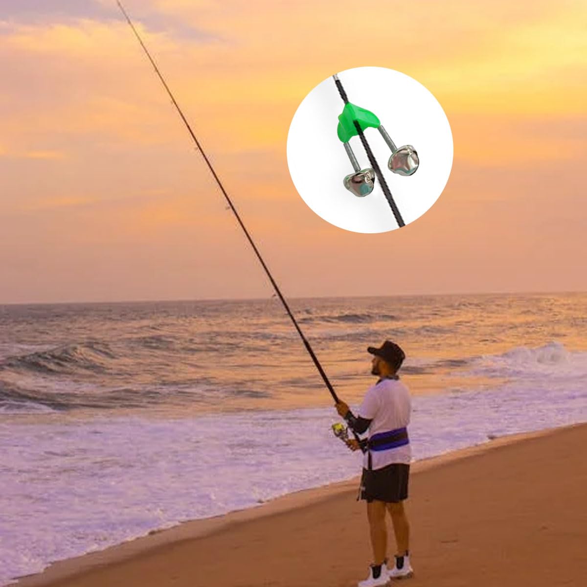 Secure clamp design for fishing rod bells
