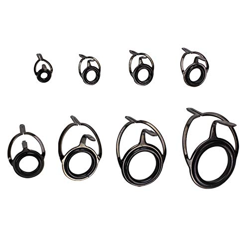 Fishing rod guides in different sizes