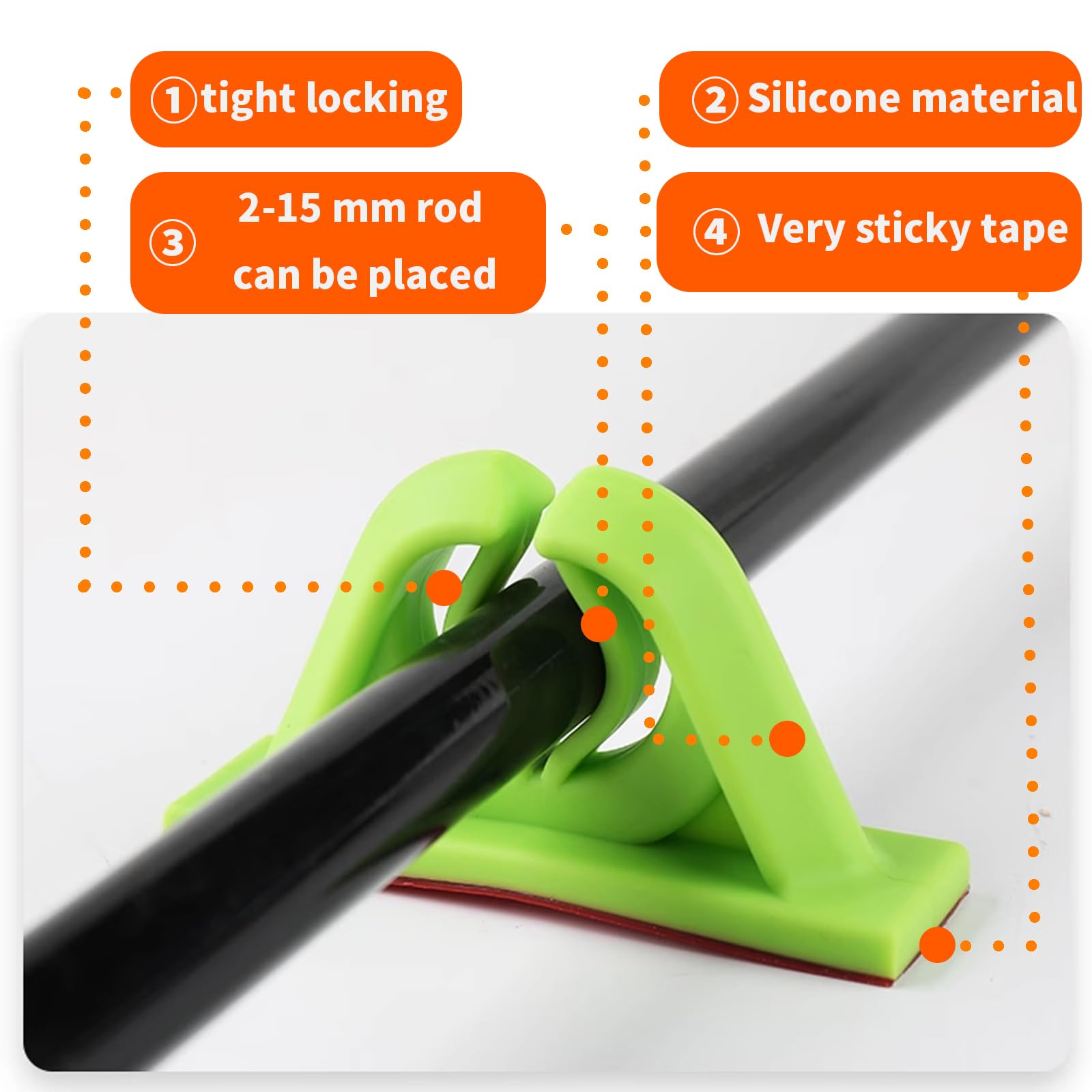 Scratch-free silicone sleeve protecting a fishing rod