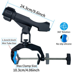 Boat fishing rod holder 360-degree rotation demonstration