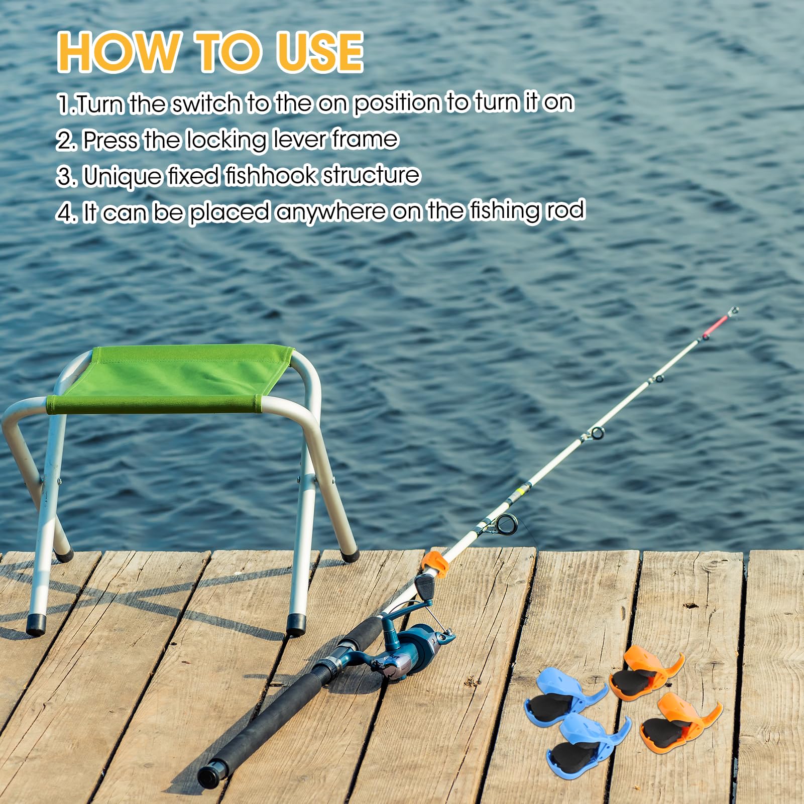 Rod holders organized for boat storage or vehicle organization