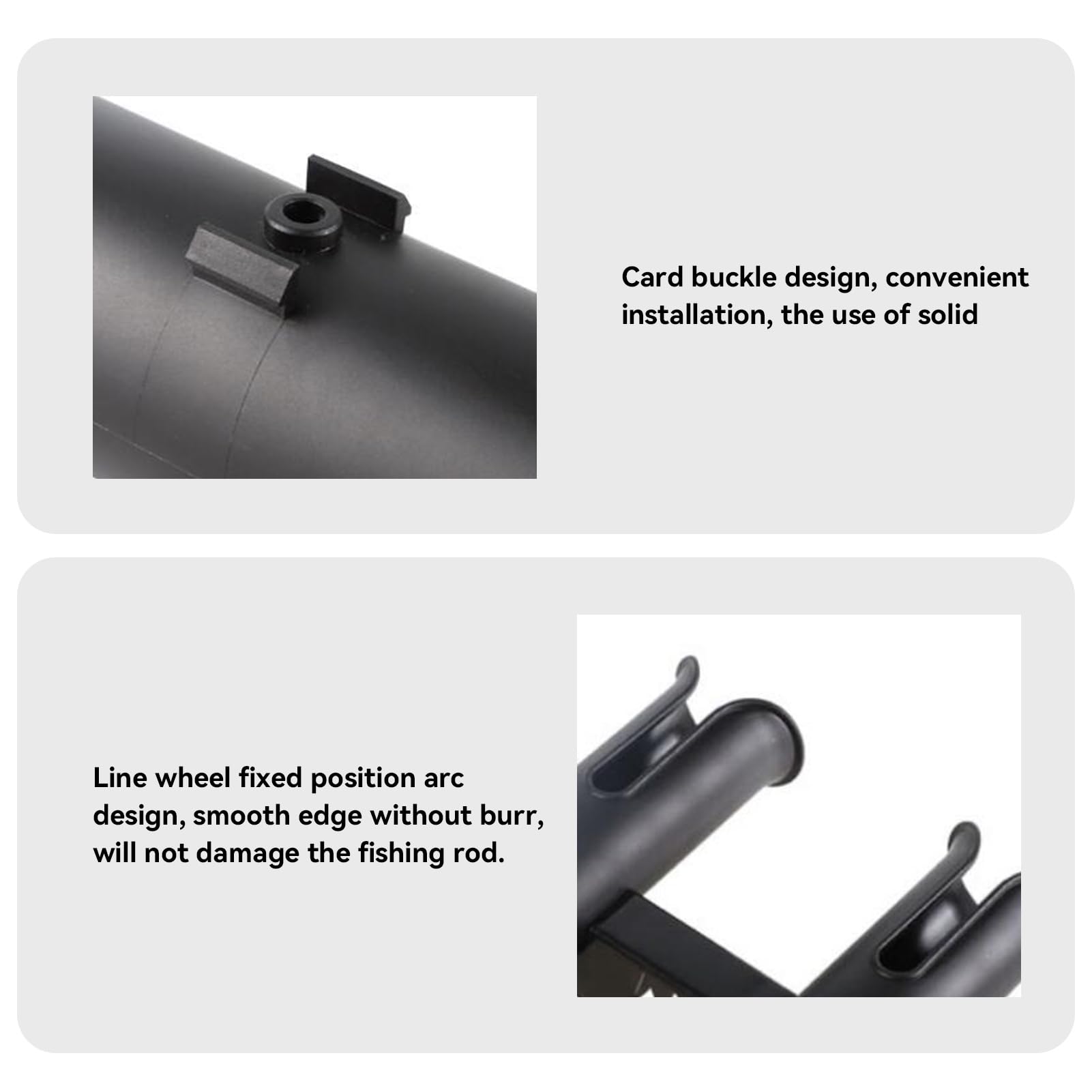 Overall view of the 3-rod wall-mounted fishing rod holder
