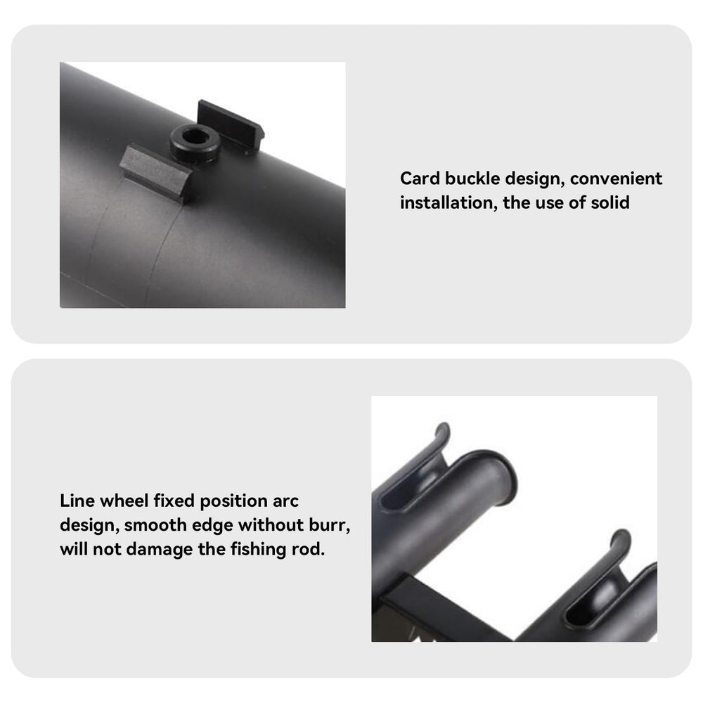 Overall view of the 3-rod wall-mounted fishing rod holder