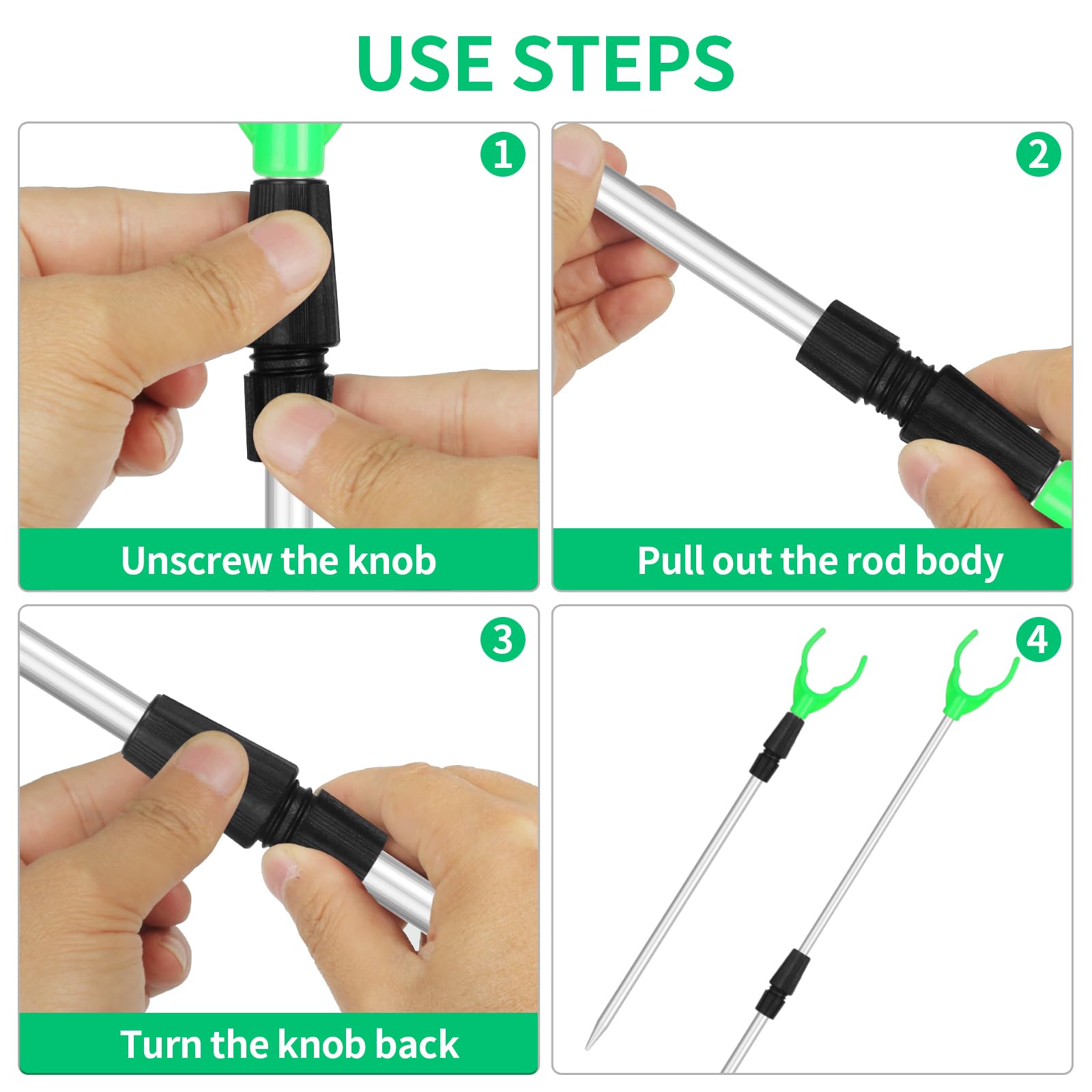 Twelve alarm bells included with the fishing rod holder set
