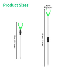 Telescopic fishing rod holders extended to full length