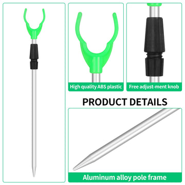 Aluminium alloy rod holders with ABS plastic components