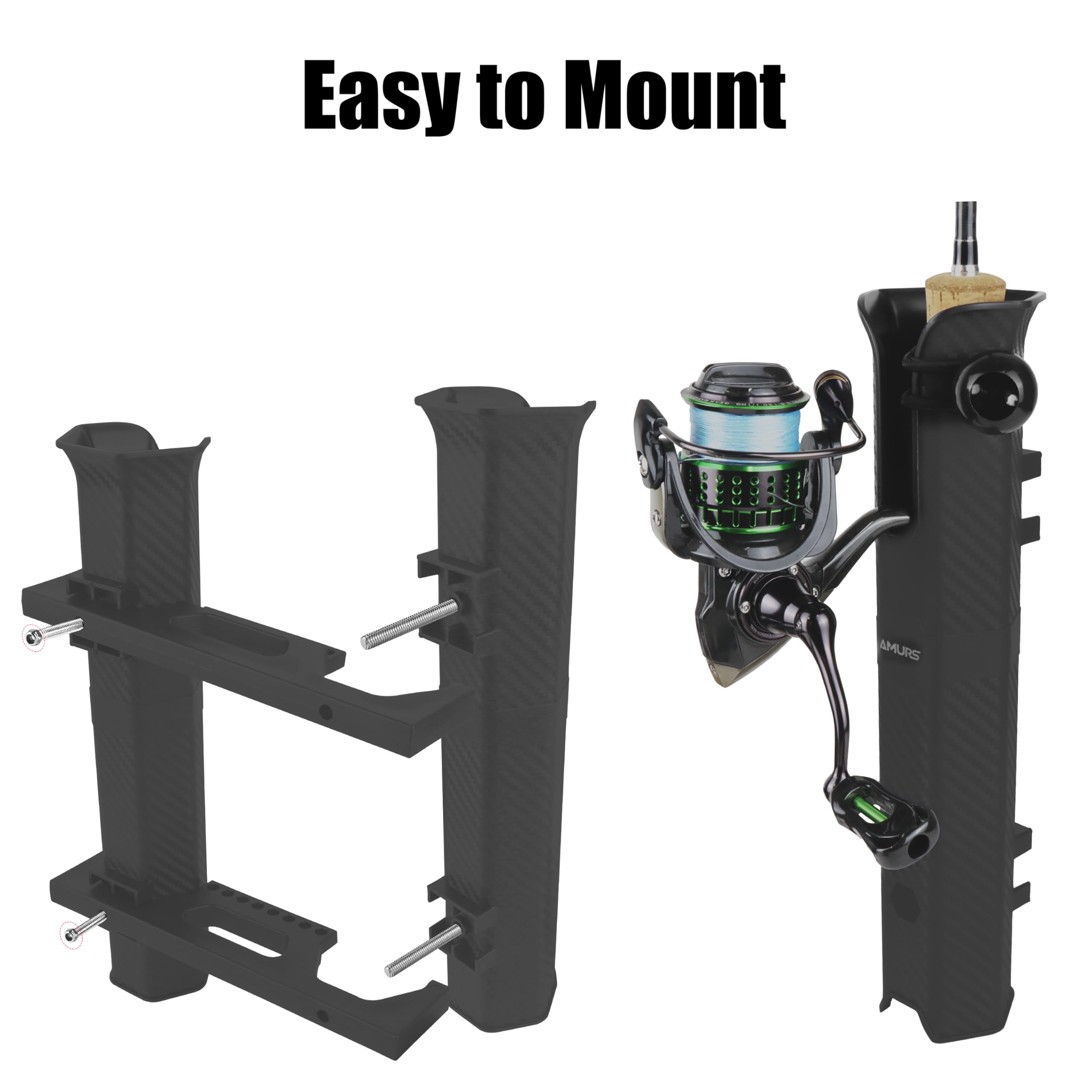 Includes two rod racks, four bungee cords, and hardware