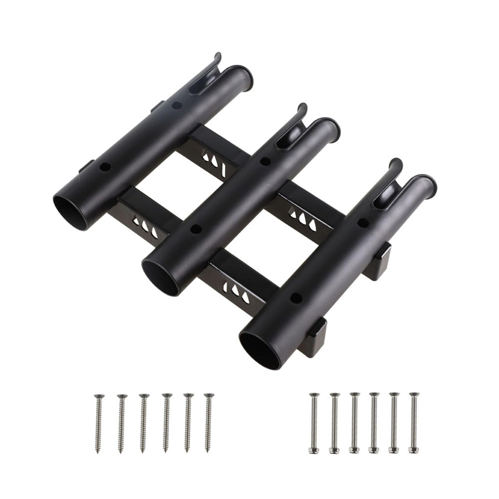 3-tube rod holder installed on boat wall for pole storage