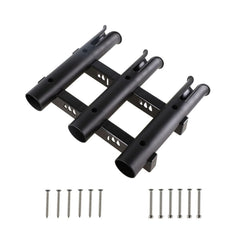 3-tube rod holder installed on boat wall for pole storage