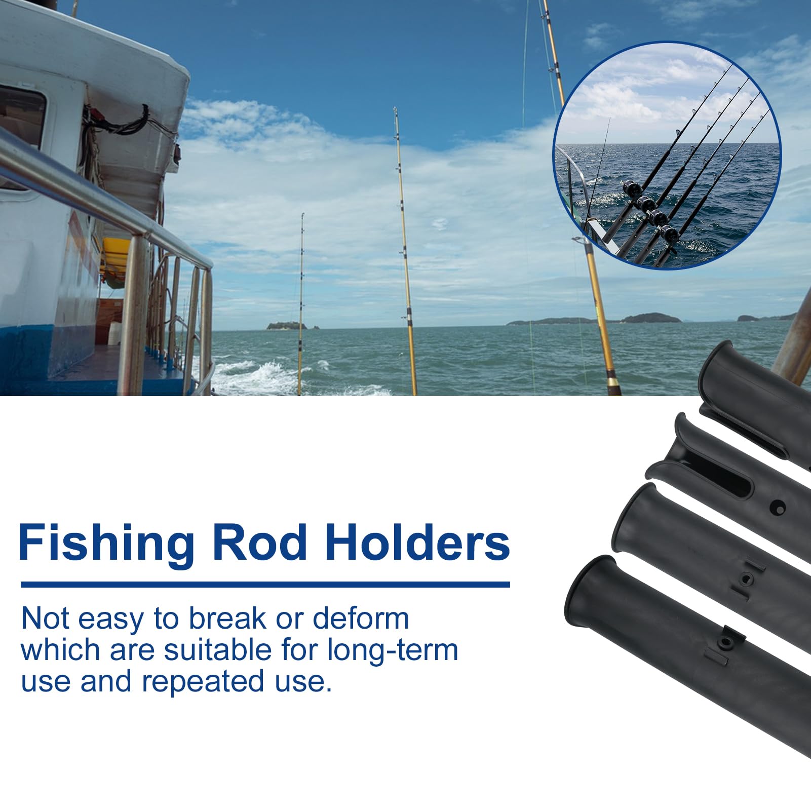 Close-up of the 6-tube fishing rod holder design
