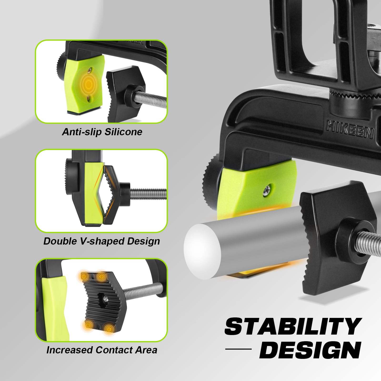 Boat rod holder secured with front locking ring