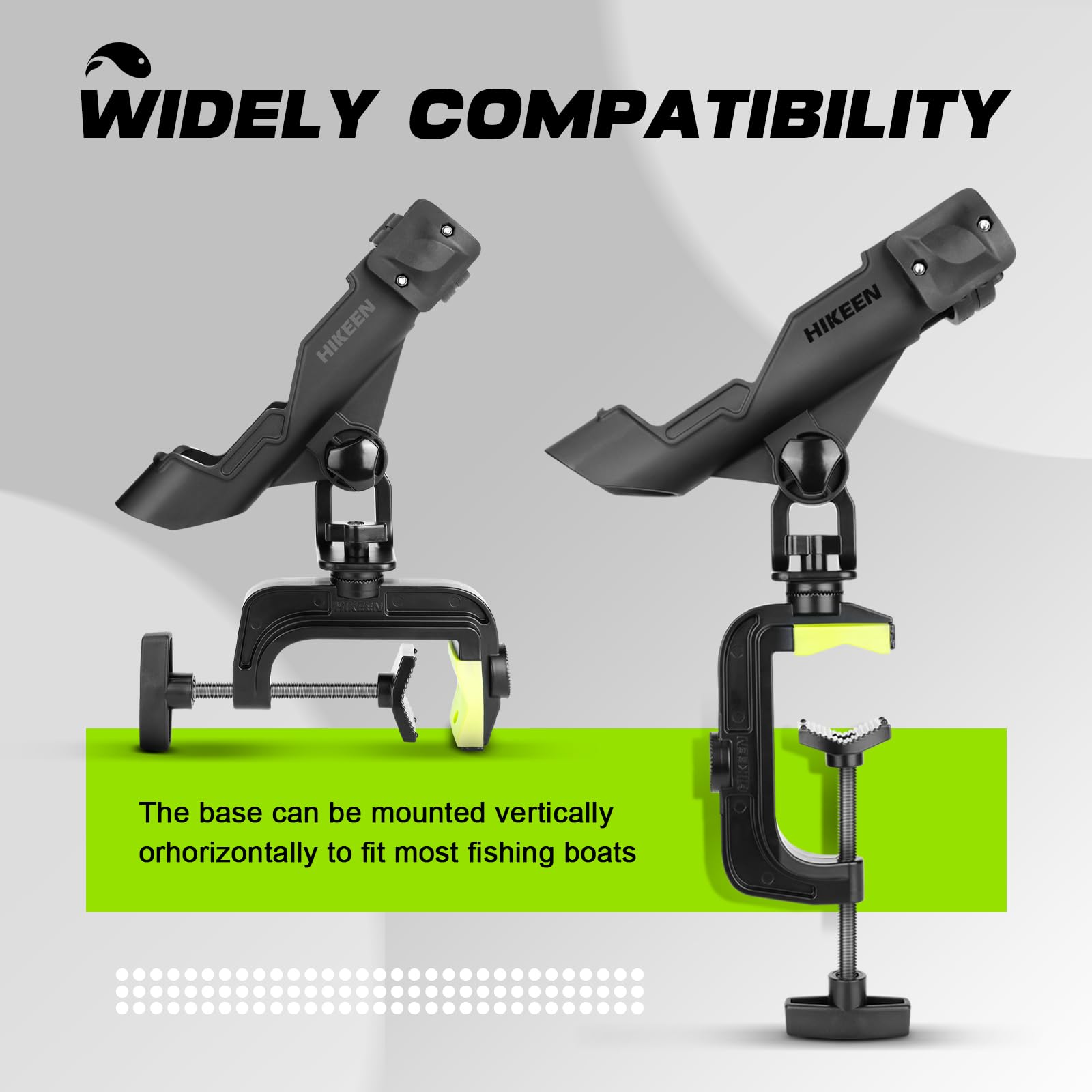 Durable marine-grade fishing rod holder on boat railing