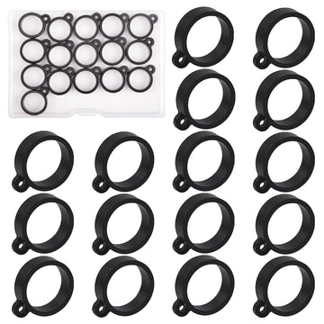 16-piece fishing rod hook keeper kit with plastic storage box