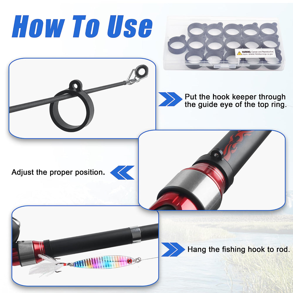 Close-up of large hook keeper (0.83 inches / 2.1 cm)