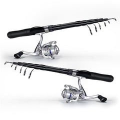 Two spinning reels with line for the rod and reel set