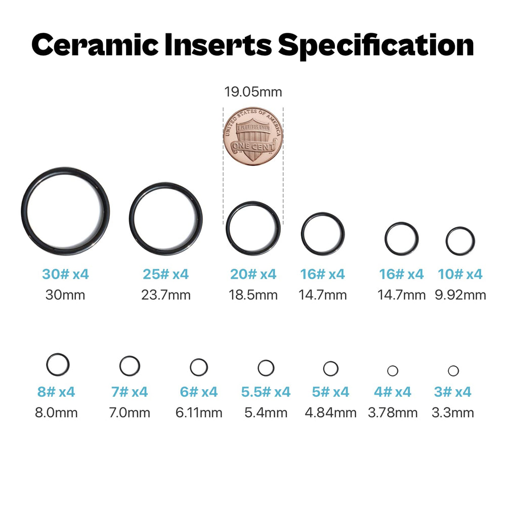Complete fishing rod eyelet repair kit with case