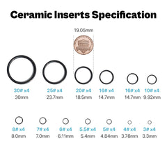 Complete fishing rod eyelet repair kit with case