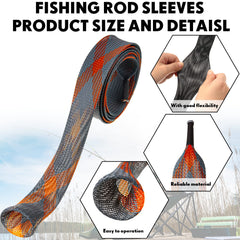 12 piece fishing rod sleeves made of PET cotton nylon 900D