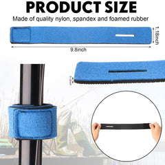 12 fishing rod straps 3x30 cm nylon spandex foamed rubber