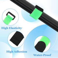 Fishing rods secured with elastic strap wrap
