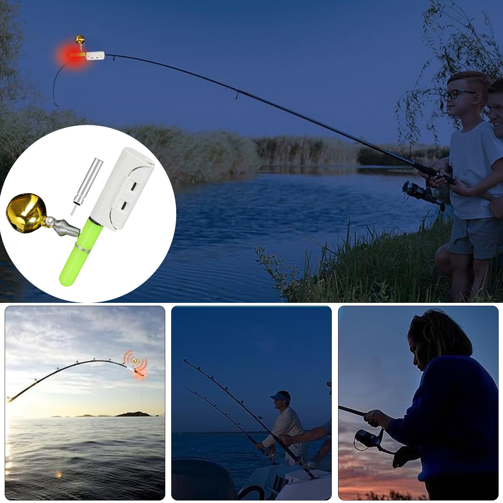 Fishing Rod Tip Light secure buckle fits rods 0.5–2.8 mm.