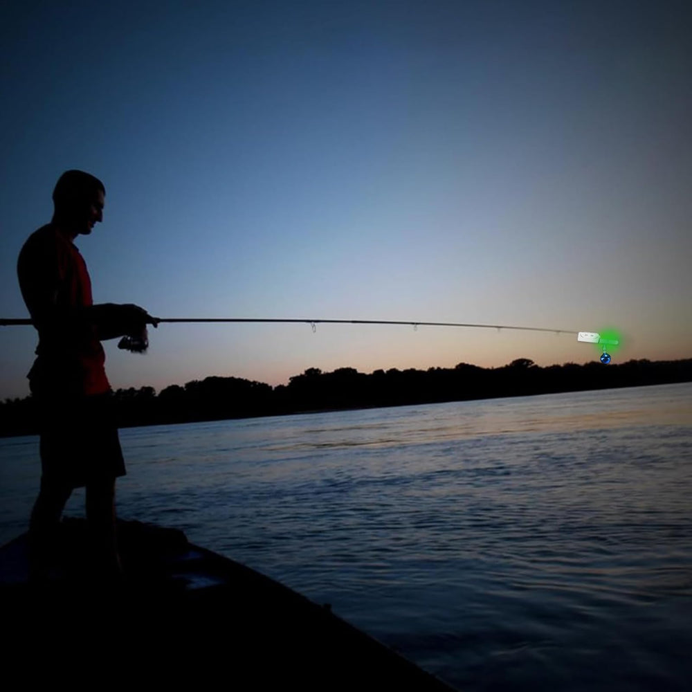 Fishing Rod Tip Light bright glow aids night fishing in low light.