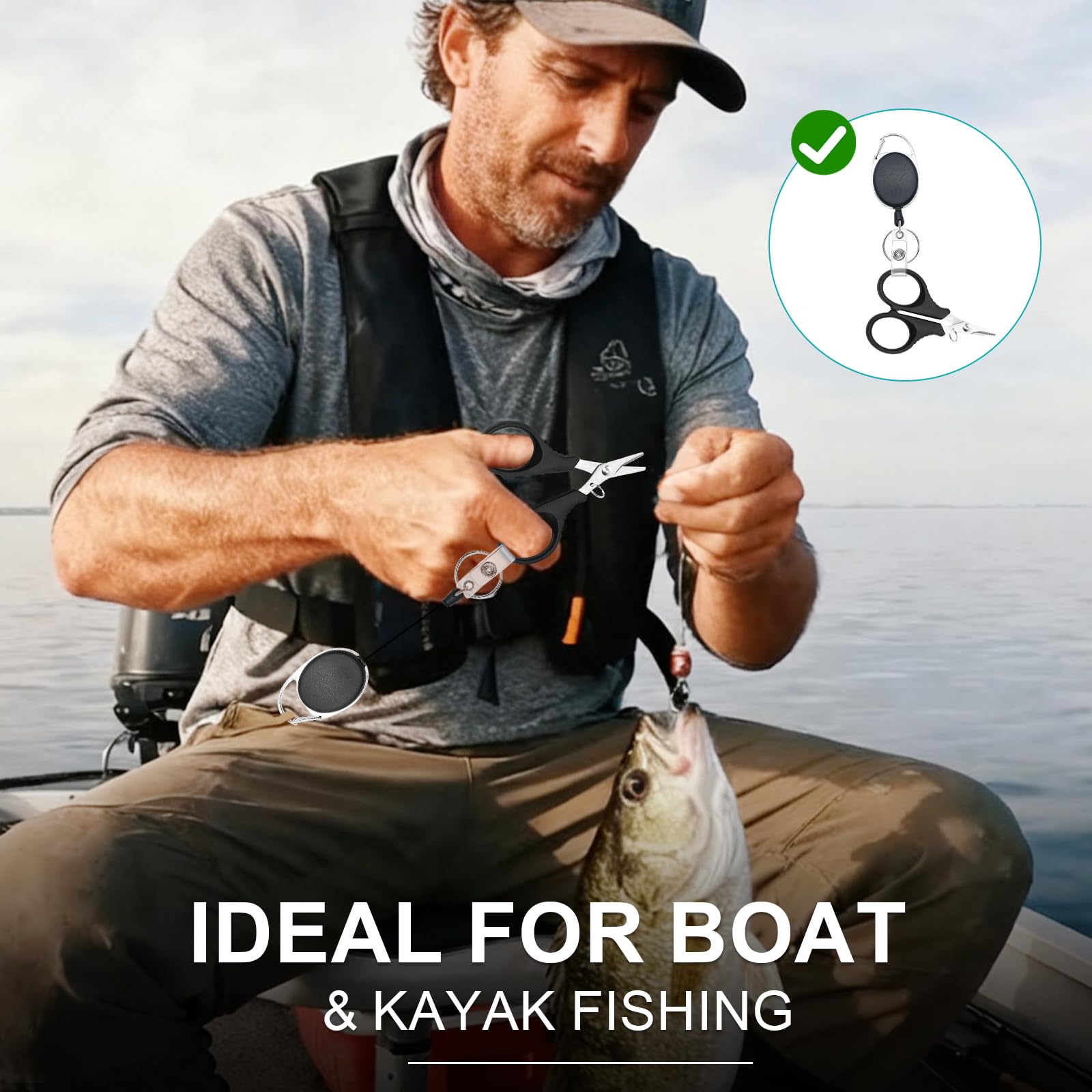 Rust-resistant stainless steel scissors for saltwater and freshwater