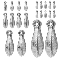 22-piece fishing sinkers set in 1-5 oz sizes for saltwater and freshwater bank fishing