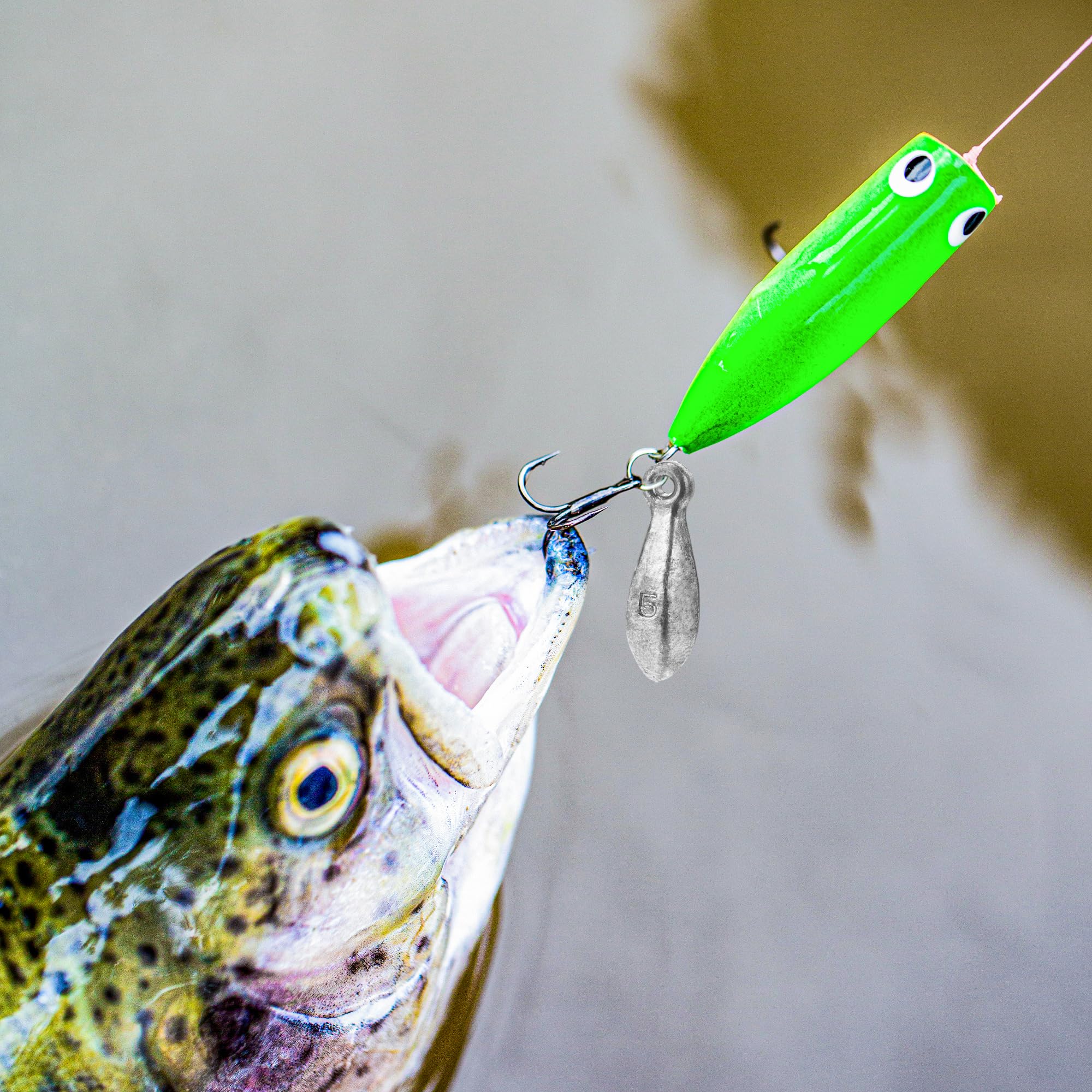 Low-drag design increases casting distance and reduces snagging