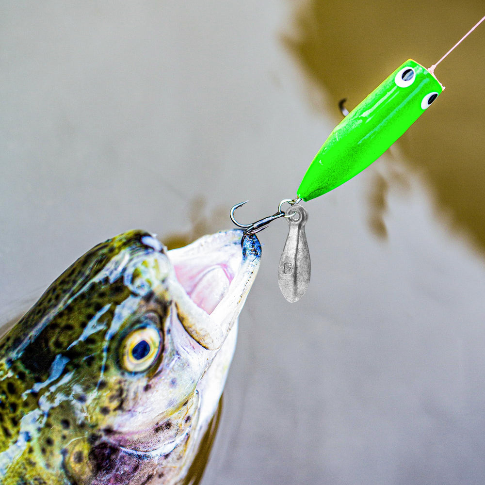 Low-drag design increases casting distance and reduces snagging