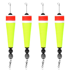 4-piece yellow 4in fishing slip floats rigs set