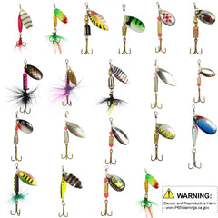 Close-up of spinnerbait blades and treble hook