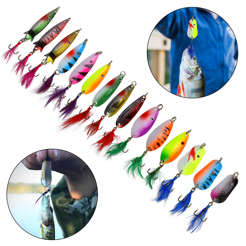 Kit packaging with multiple spoons for anglers