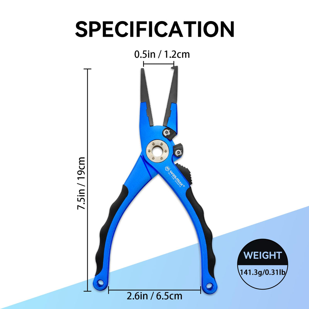 7.5 inch blue fishing split ring pliers