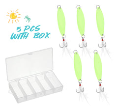 Spinner bait spoon in metallic finish ready for fishing