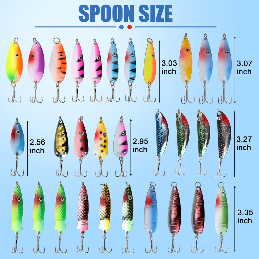 Spoons arranged to show mirrored finishes and colors
