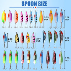 Spoons arranged to show mirrored finishes and colors