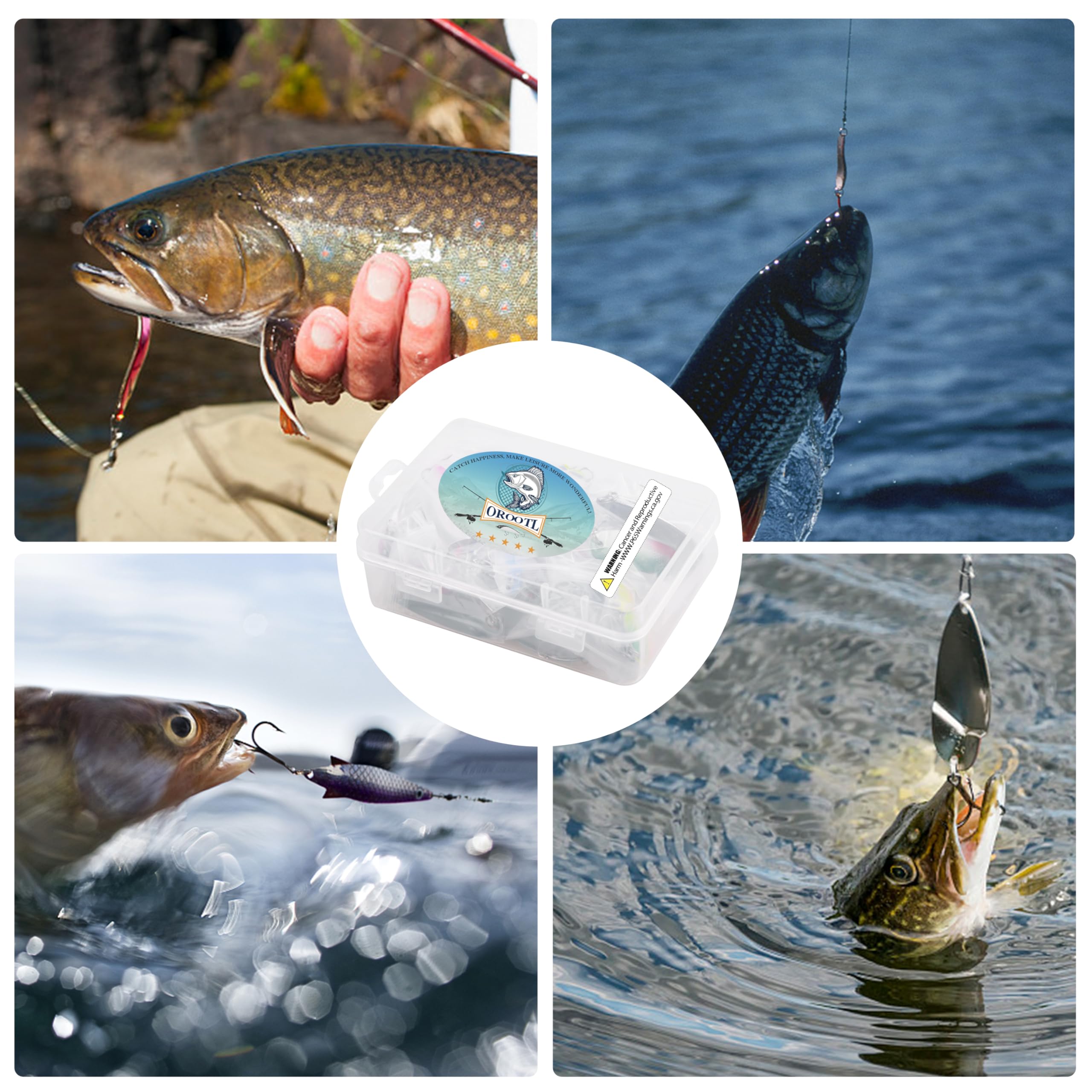 Rust-resistant spoon lures ready for freshwater fishing