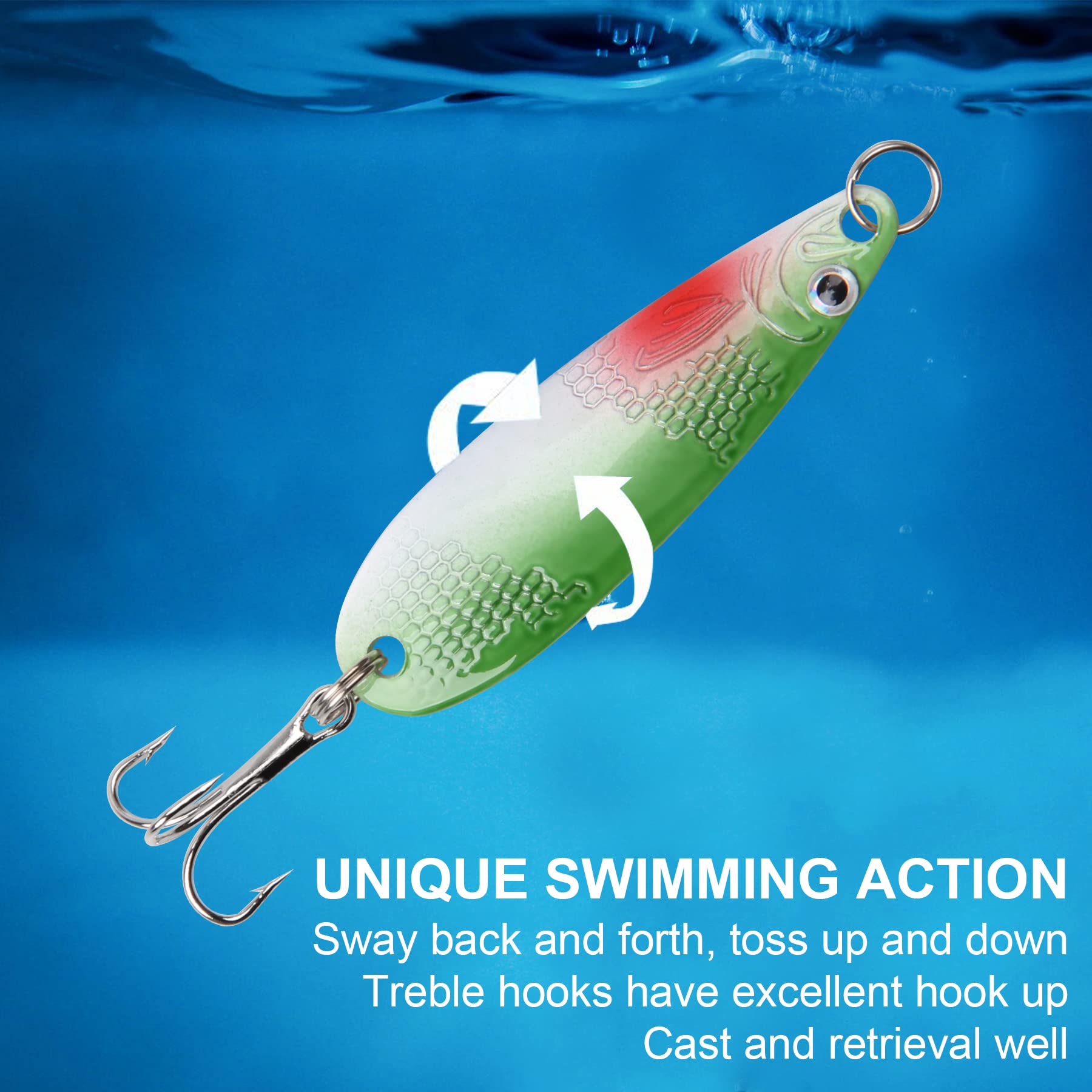 Representative spoons for trout, bass, pike and more
