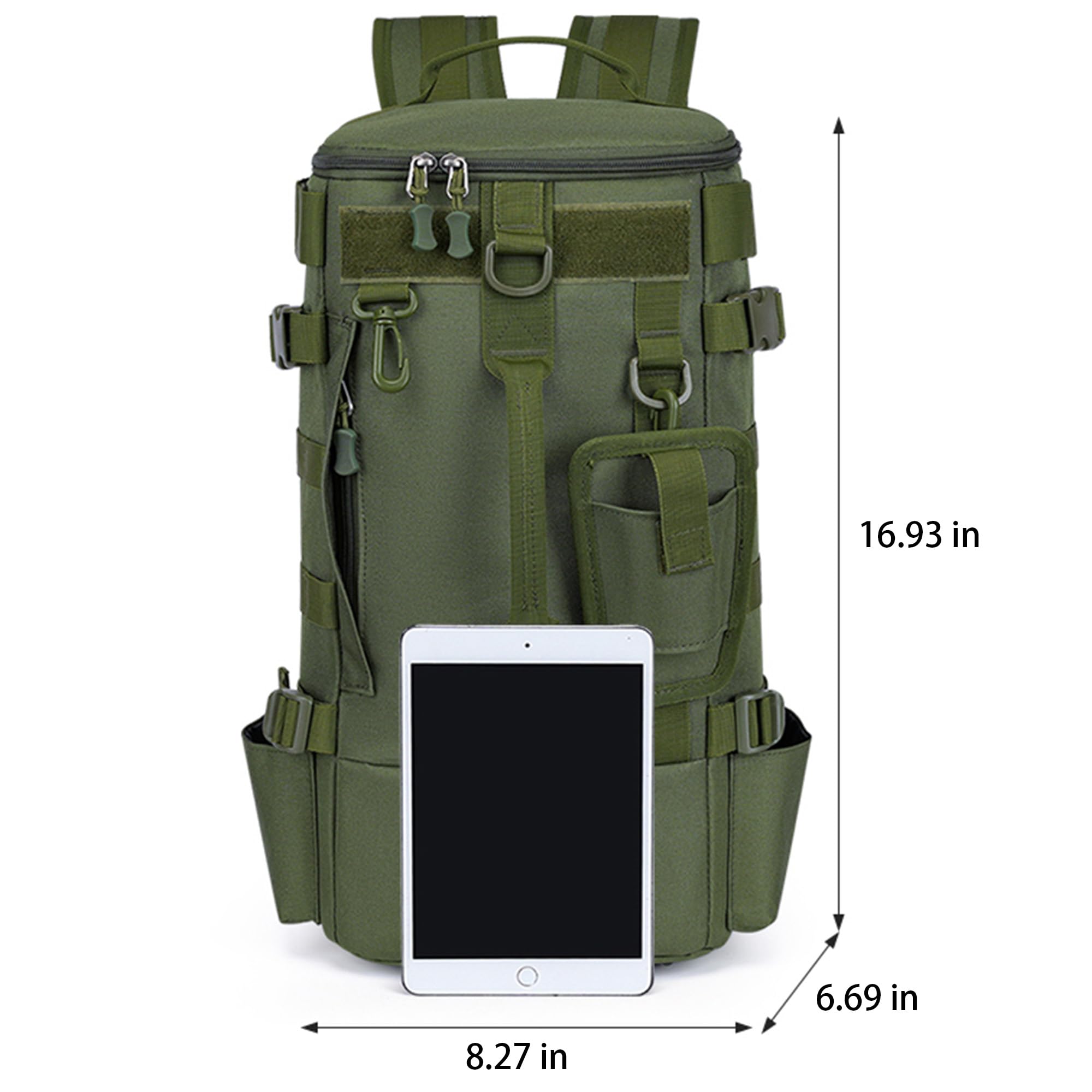 MOLLE attachment points on tackle bag for extra gear