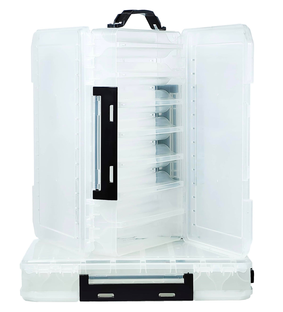 White 2-pack Fishing Tackle Boxes lure organizer, front view