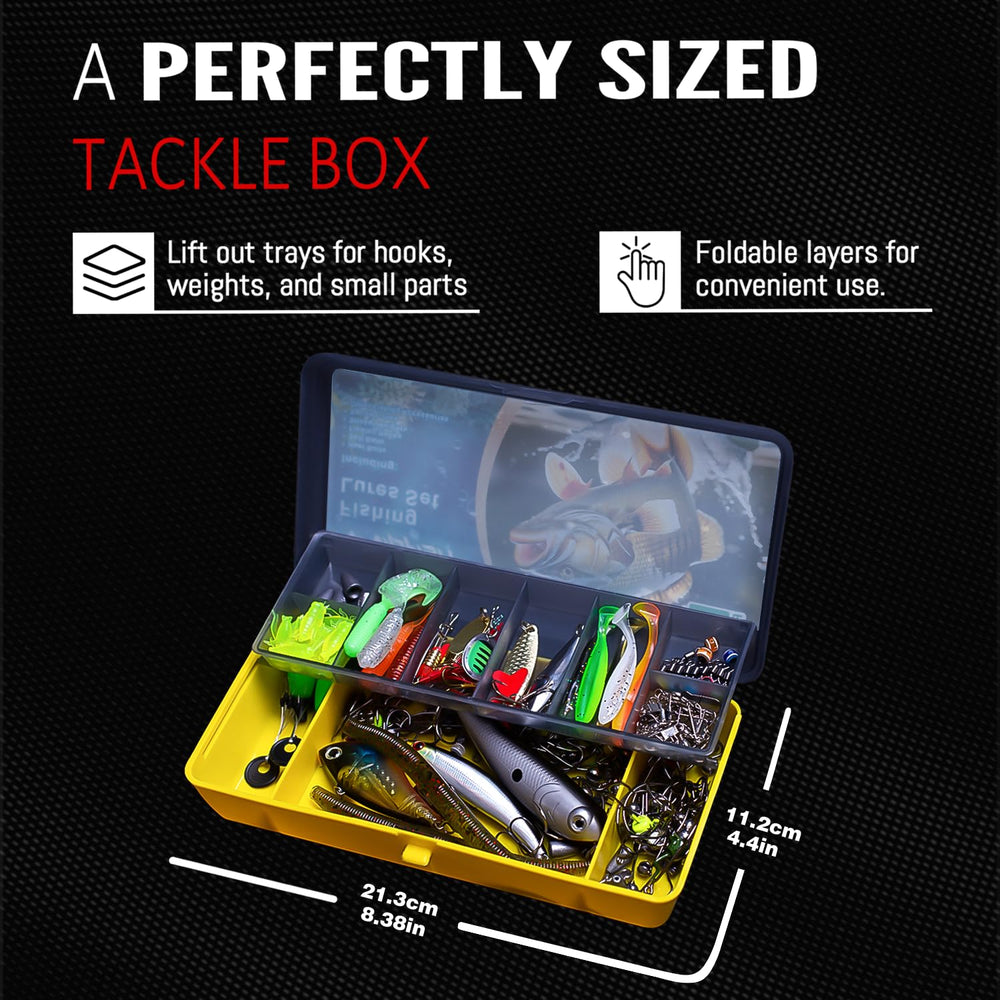 Crankbaits, minnow lures and VIB baits included in kit