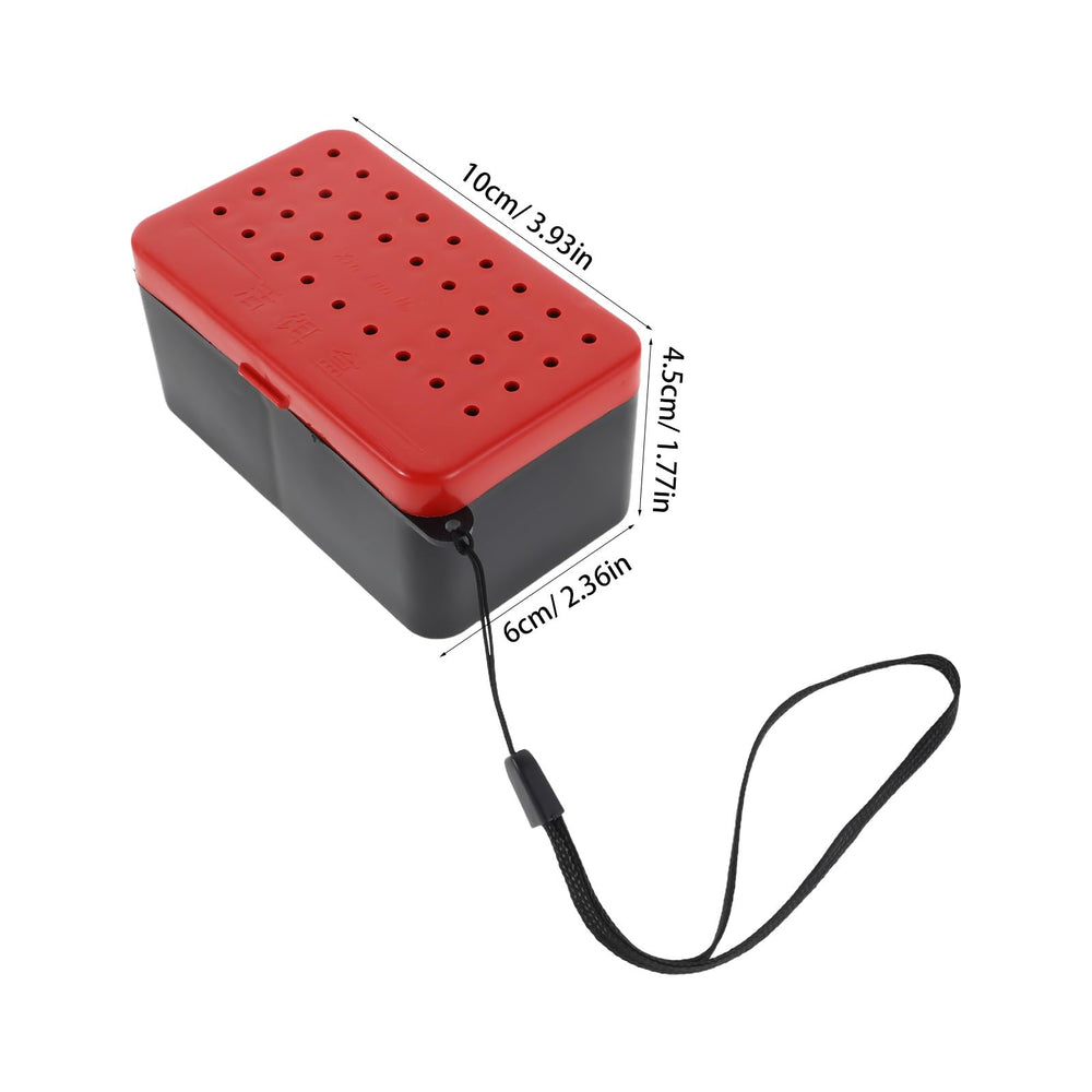 Orange leakproof bait box with compartments