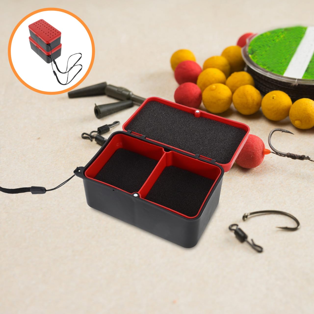 Breathable design keeps bait fresh