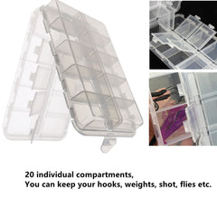 Portable tackle box in backpack for hiking and camping